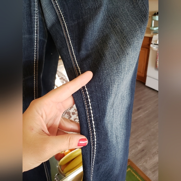 NWOT Maurices sequins & embroidery flare jeans - Picture 3 of 15